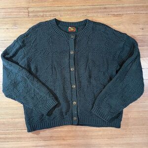 Vintage Green Cardigan Sweater